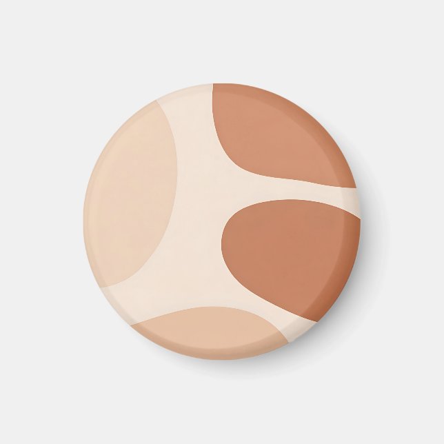 Neutral Abstract Organic Shapes Boho Minimalist Magnet (Front)