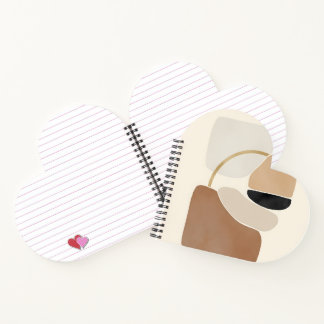 Neutral Abstract Shapes | Minimal Modern Fine Art  Notebook