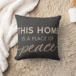 Neutral Affirmation   Modern Calm Home  Throw Pillow