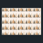 Neutral Afrocentric Tribal Christmas Tree  Wrapping Paper Sheet<br><div class="desc">Neutral watercolor trees make these winter Forest wrapping paper sheets perfect for the holidays.</div>