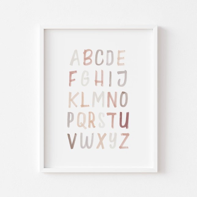 Neutral alphabet ABC educational poster (Creator Uploaded)