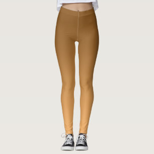 Neutral and Plain Gradient Golden Leggings