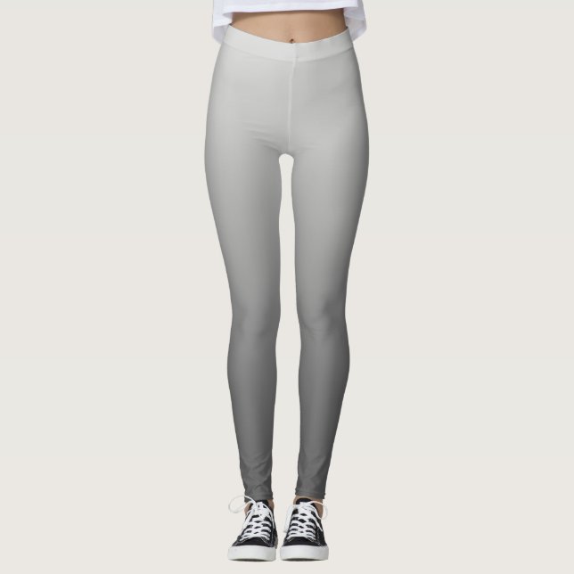 Neutral and Plain Gradient Grey Leggings (Front)