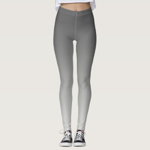 Neutral and Plain Gradient Grey Leggings