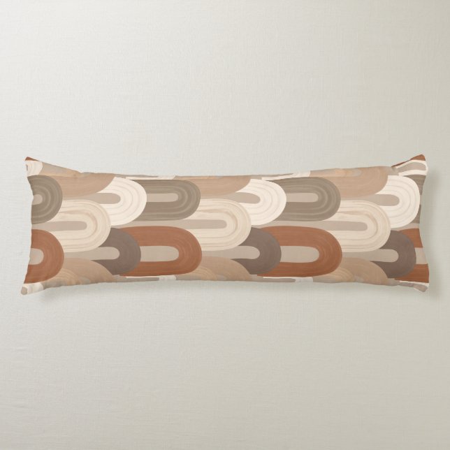Neutral Arch Abstract Pattern Body Pillow (Front)