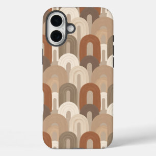 Neutral Arch Abstract Pattern iPhone 16 Plus Case