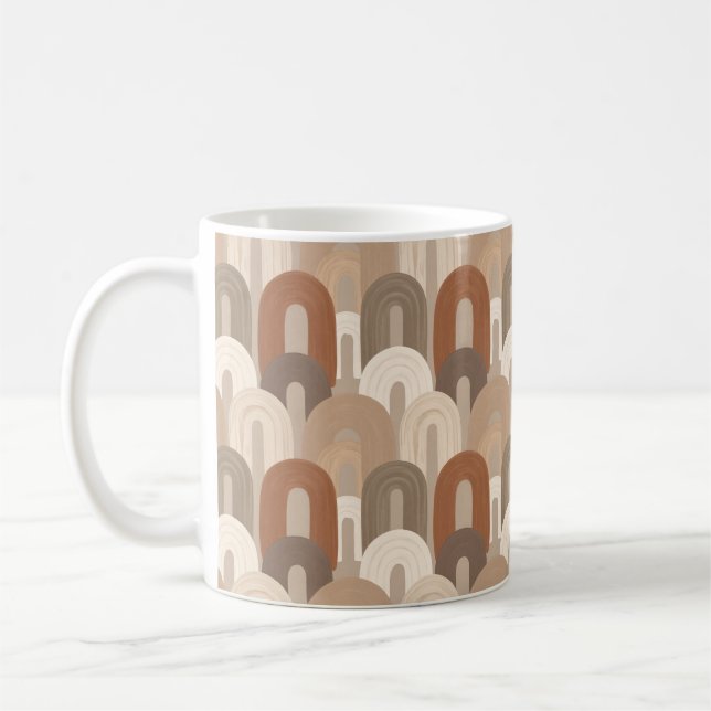 Neutral Arch Abstract Pattern Coffee Mug (Left)
