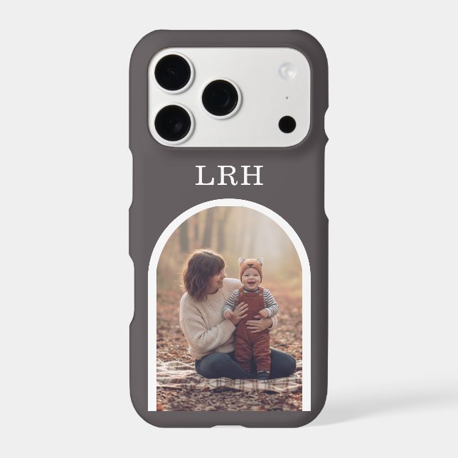  Neutral Arch Frame Photo Monogram iPhone 17 Case  (Verso)