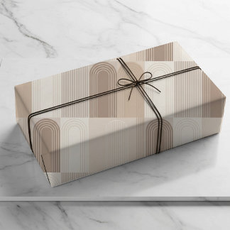 Neutral Arch Motifs Wrapping Paper