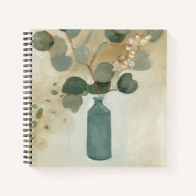 Neutral Arrangement - Greenery in Vase Notebook (Front)