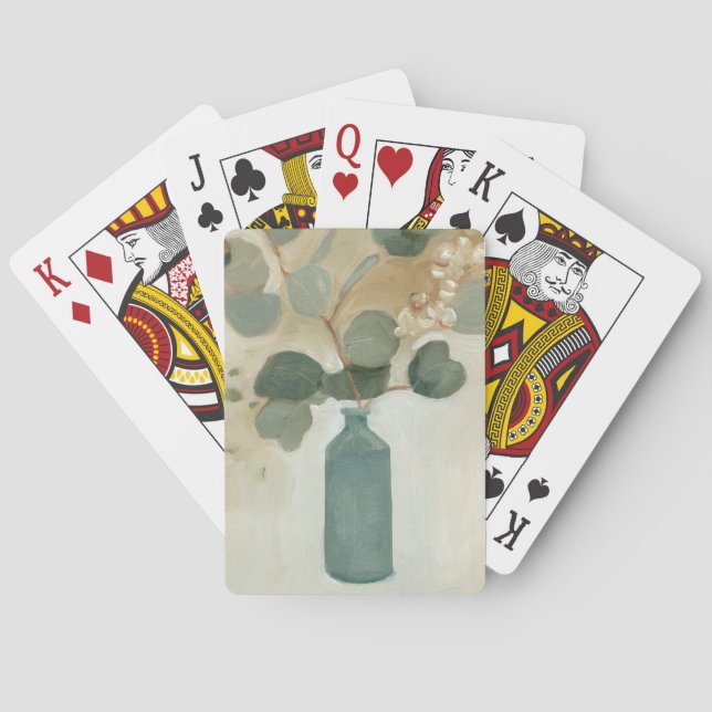 Neutral Arrangement - Greenery in Vase Playing Cards (Back)