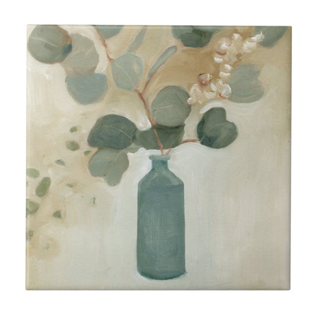 Neutral Arrangement - Greenery in Vase Tile (Front)