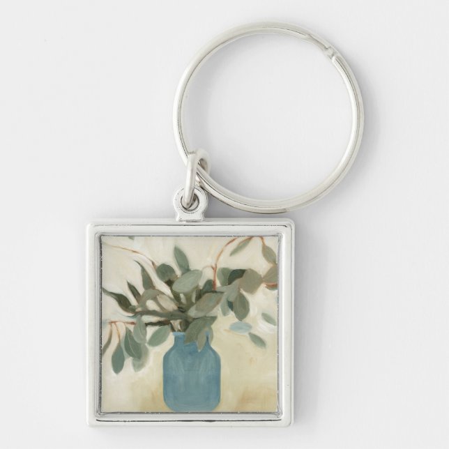 Neutral Arrangement - Stemmed Leaves Keychain (Front)