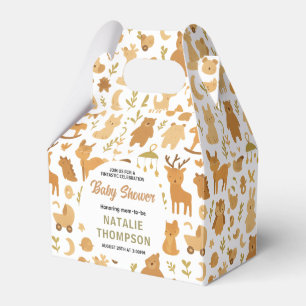 Neutral Baby Boy Shower   Cute Safari Animal Favor Box
