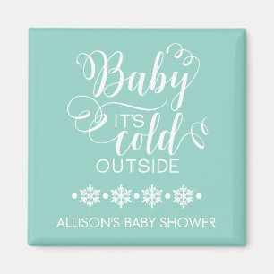 Neutral Baby It's Cold Outside Shower Favour Magne Magnet