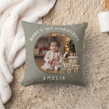 Neutral Baby’s 1st Christmas Train Keepsake Photo