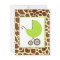 Neutral Baby Shower Green Carriage & Giraffe Print