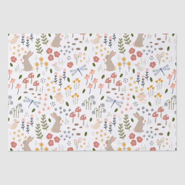 Neutral Baby Woodland Tissue Paper (Front)
