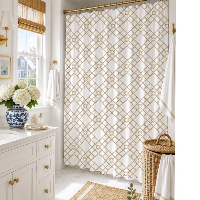 Neutral Bamboo Trellis Elegant Bath Decor (Creator Uploaded)