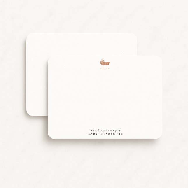 Neutral Bassinet Nursery Note Card (Creator Uploaded)