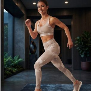 Neutral Beige Cloud Leggings