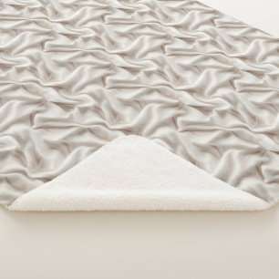 Neutral Beige, Cream & Ivory Sherpa Blanket