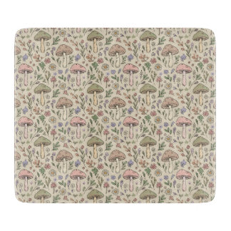Neutral Beige Fungi Minimalist Earthy Kitchen Gift Cutting Board