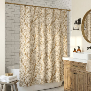 Neutral Beige Gold Botanical Leaf William Morris
