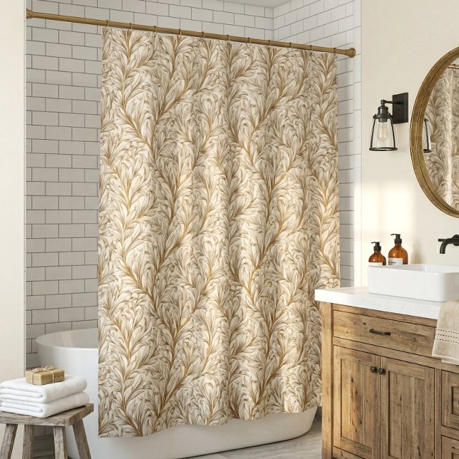 Neutral Beige Gold Botanical Leaf William Morris (Creator Uploaded)