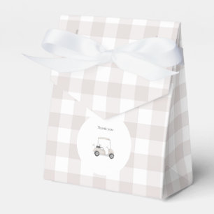 Neutral beige golf favor box