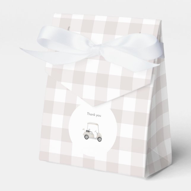 Neutral beige golf favor box (Front Side)