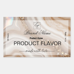 Neutral Beige logo Personalized Product Label