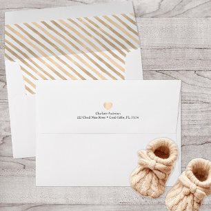 Neutral Beige Striped Envelope Liner