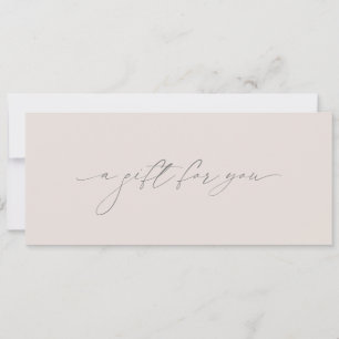 Neutral Beige Tan Elegant Modern Gift Certificate