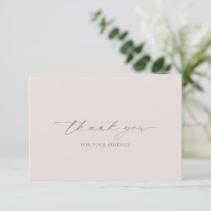 Neutral Beige Tan Simple Elegant Modern Thank You Card