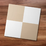 Neutral Beige White Chequered Ceramic Tile<br><div class="desc">This neutral ceramic tile features a trendy chequered pattern in beige and white. The colours are customizable in the Design tool.</div>