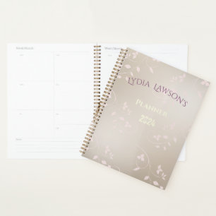 Neutral Beige with Patterned Ornamental Planner