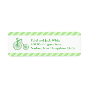 Neutral Bicycle Baby Shower Return Address Labels