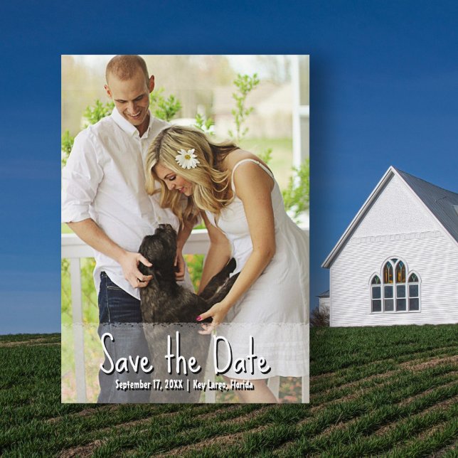 Neutral Big Photo Save the Date Download Cards (Creator Uploaded)