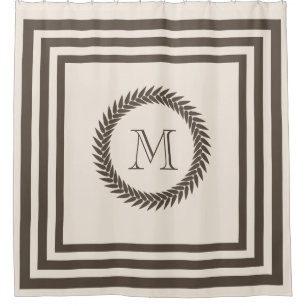 Neutral Biscotti and Cocoa Fancy Monogram