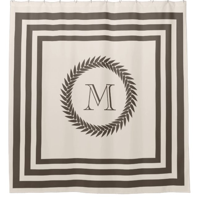 Neutral Biscotti and Cocoa Fancy Monogram (Front)