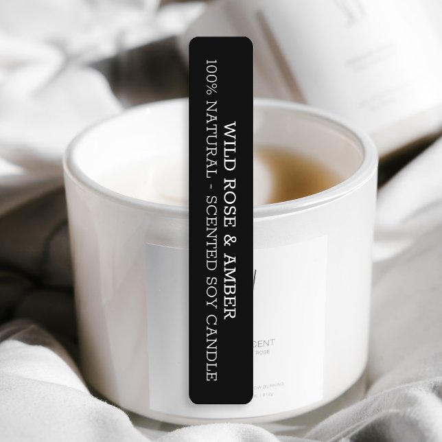 Neutral Black Candle Tamper-proof Seal Labels (Creator Uploaded)