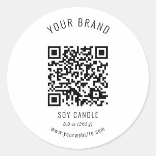 Neutral Black QR Code Brand Name Product Label