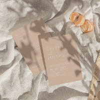 Neutral Blush Minimalist Boho All In One Wedding