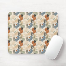 Neutral Boho Abstract Mouse Pad