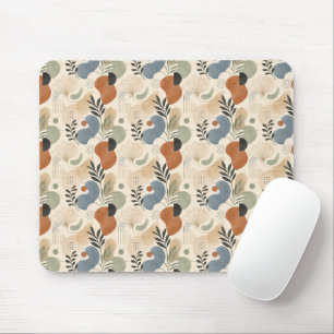 Neutral Boho Abstract Mouse Pad
