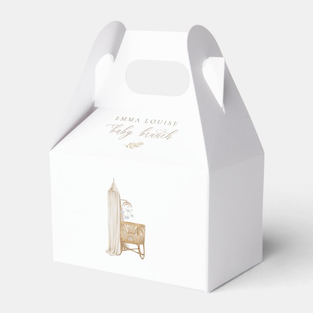 Neutral Boho Baby Brunch   Favor Box (Front Side)
