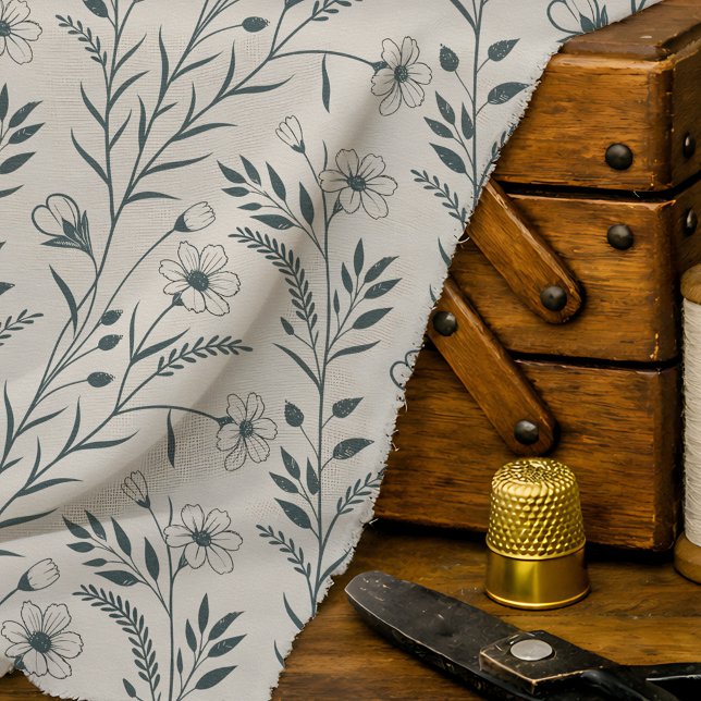 Neutral Boho Botanical  Fabric (Creator Uploaded)