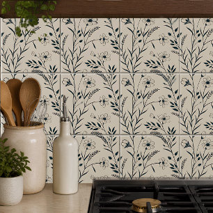 Neutral Boho Botanical Tile