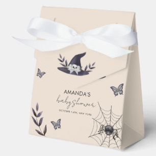 Neutral Boho Little Boo Witch Hat Baby Shower Favor Box